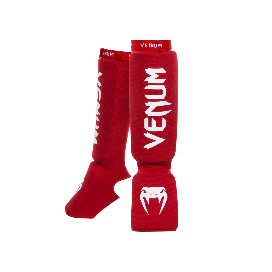 Shin Guards Venum Kontact - Red MMA MuaiThai Kickboxing