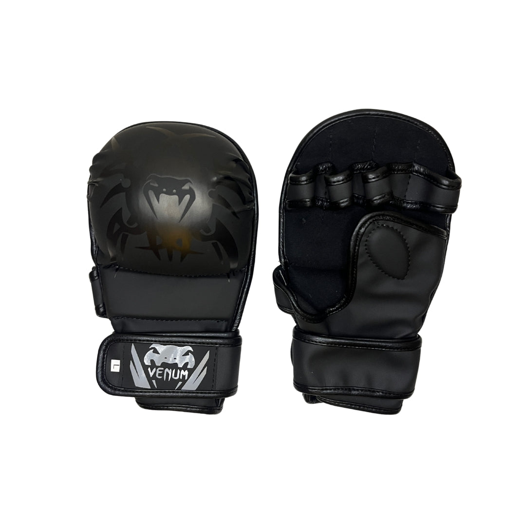 MMA Venum Sparring Gloves Leather Full Black