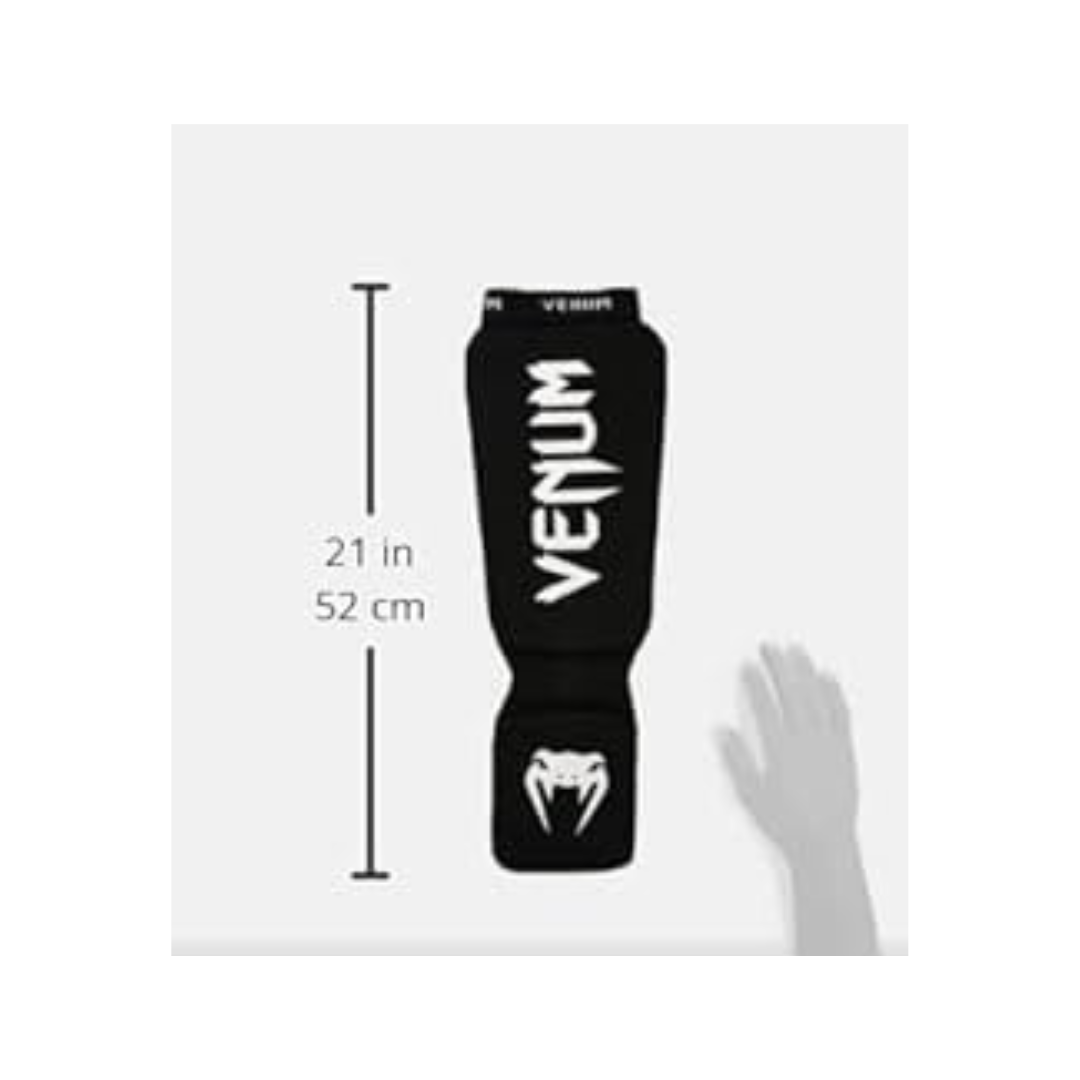 Shin Guards Venum Kontact - Black MMA MuaiThai Kickboxing