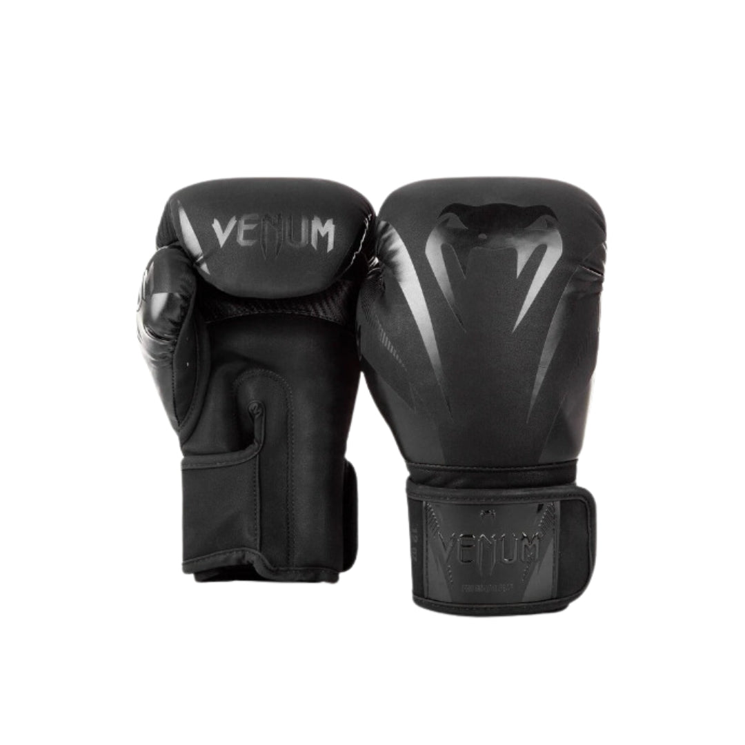 Venum Boxing Gloves Full Black Boxing Muaithai Kickboxing