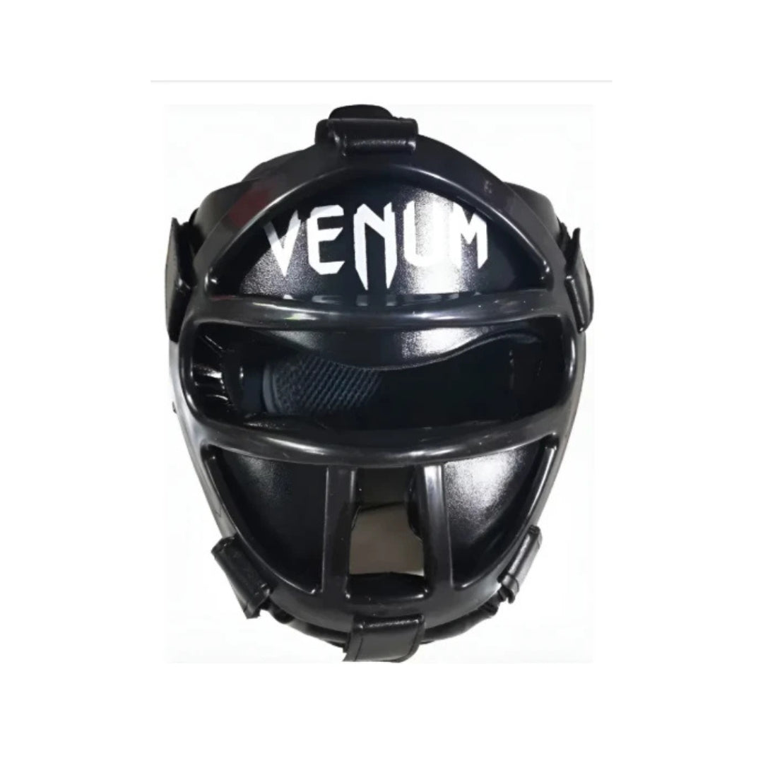Venum Headgear Pro Full Protection MMA Muaithai Kickboxing Black
