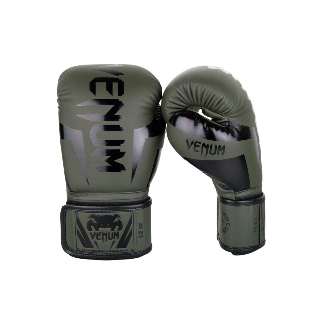 Venum Elite Boxing Gloves Khaki Black