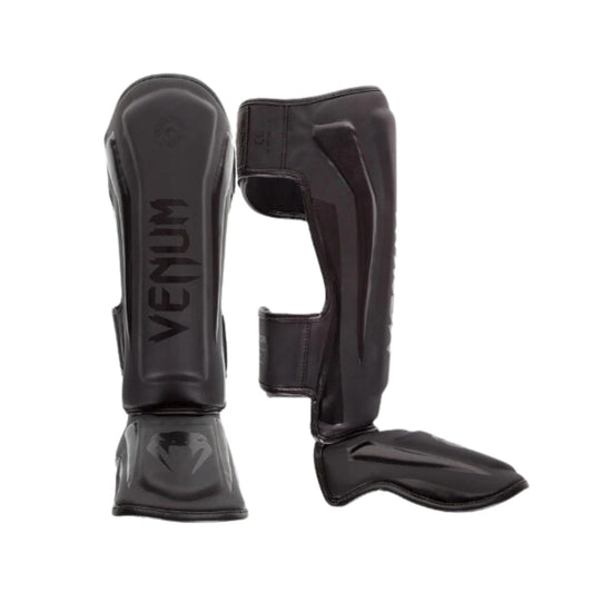 Venum Elite Standup shin guards in matte black