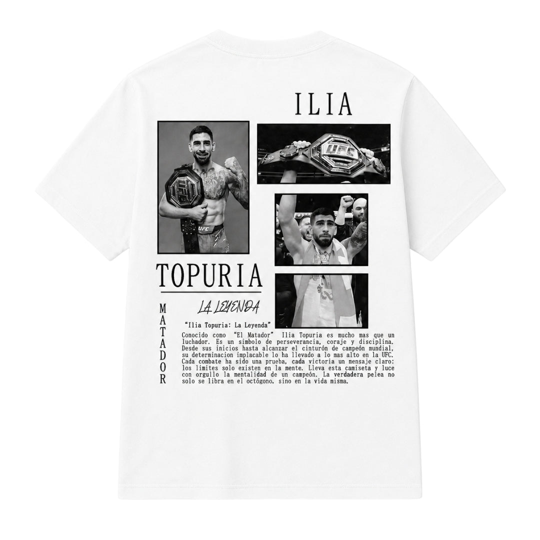 Ilia Topuria Oversized Tribute T-Shirt – Black/White