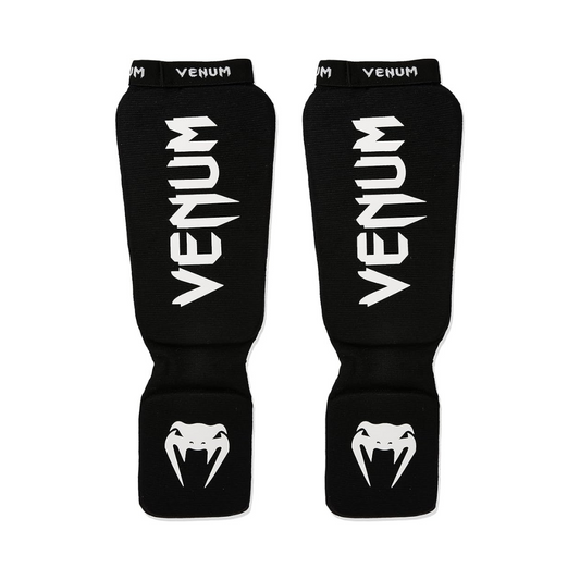 Shin Guards Venum Kontact - Black MMA MuaiThai Kickboxing