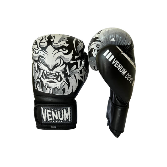 Devil Venum Boxing Gloves Black|White