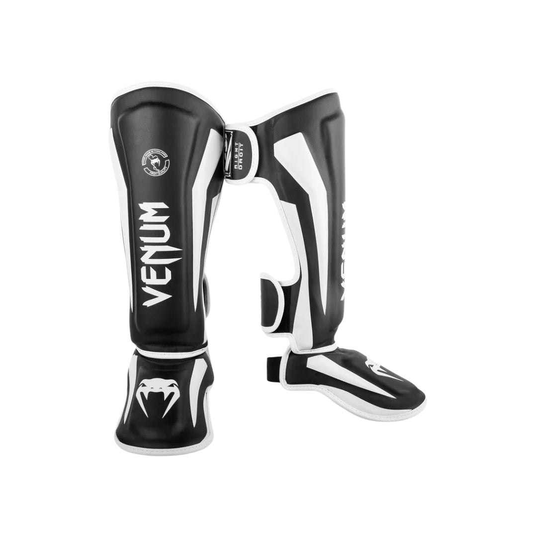 Venum Elite Standup Shin Guards - White/Black