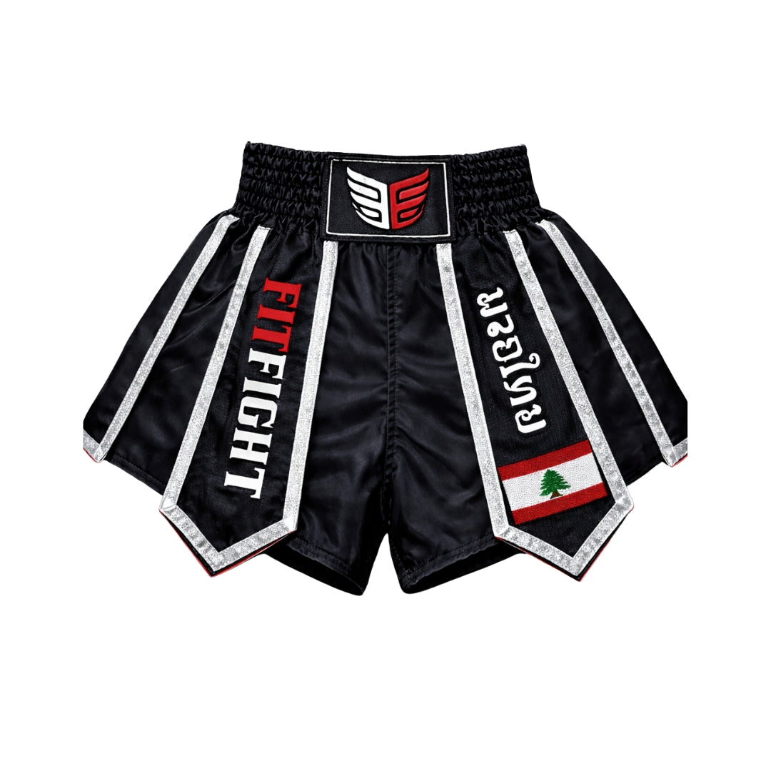 FITFIGHT Professional Muay Thai Shorts – Lebanon Edition