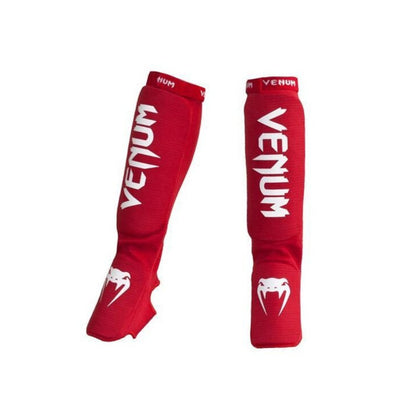 Shin Guards Venum Kontact - Red MMA MuaiThai Kickboxing