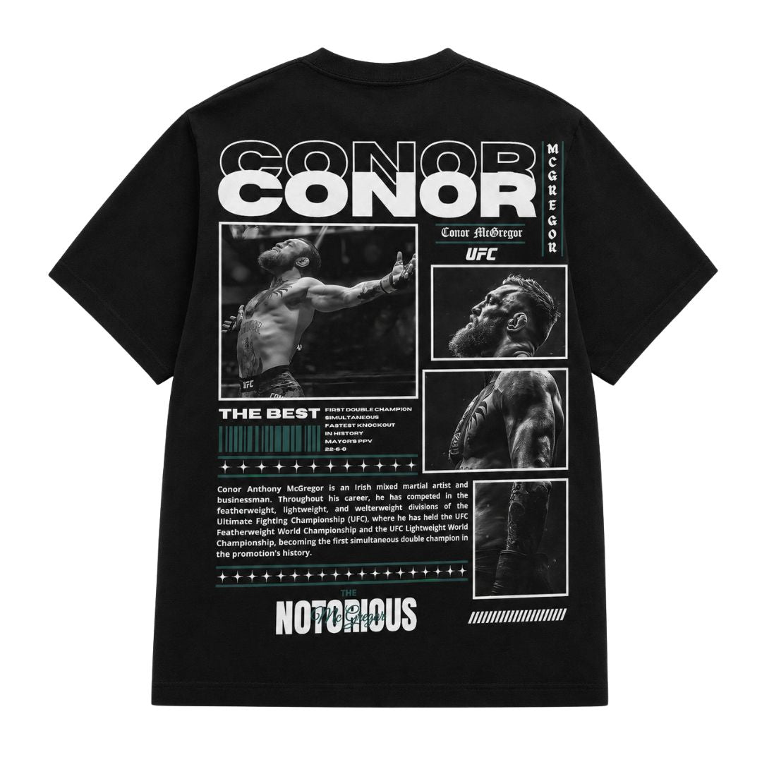 Conor Mcregor Oversized Tribute T-Shirt – Black/White