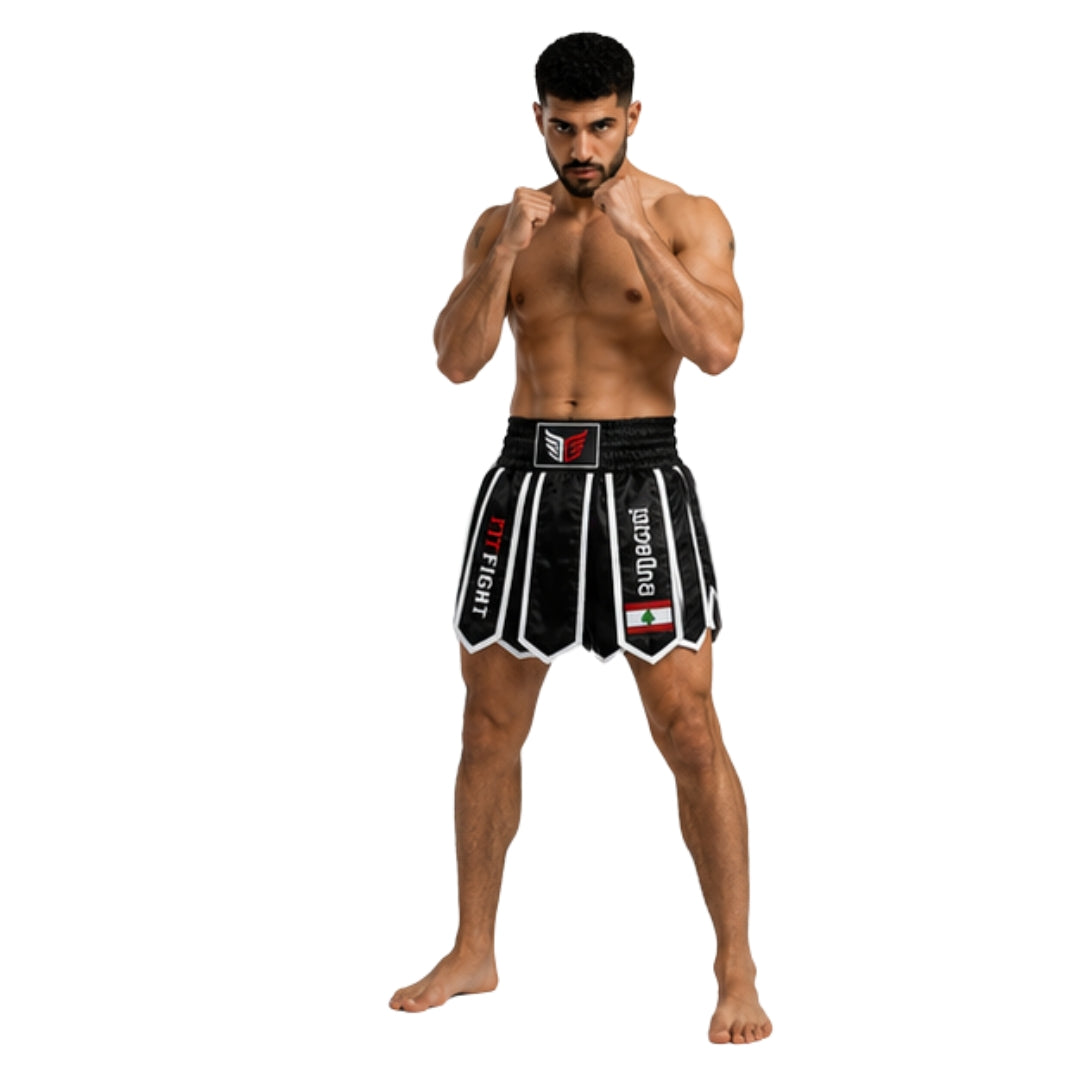 FITFIGHT Professional Muay Thai Shorts – Lebanon Edition