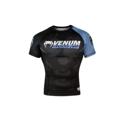 Venum Training Camp Compression T-shirt Black|Blue