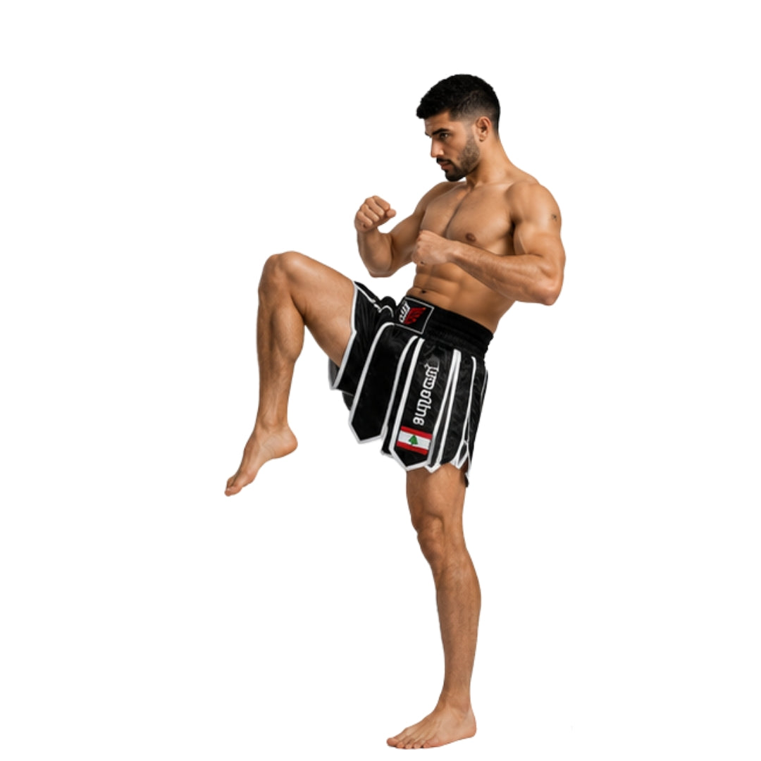 FITFIGHT Professional Muay Thai Shorts – Lebanon Edition