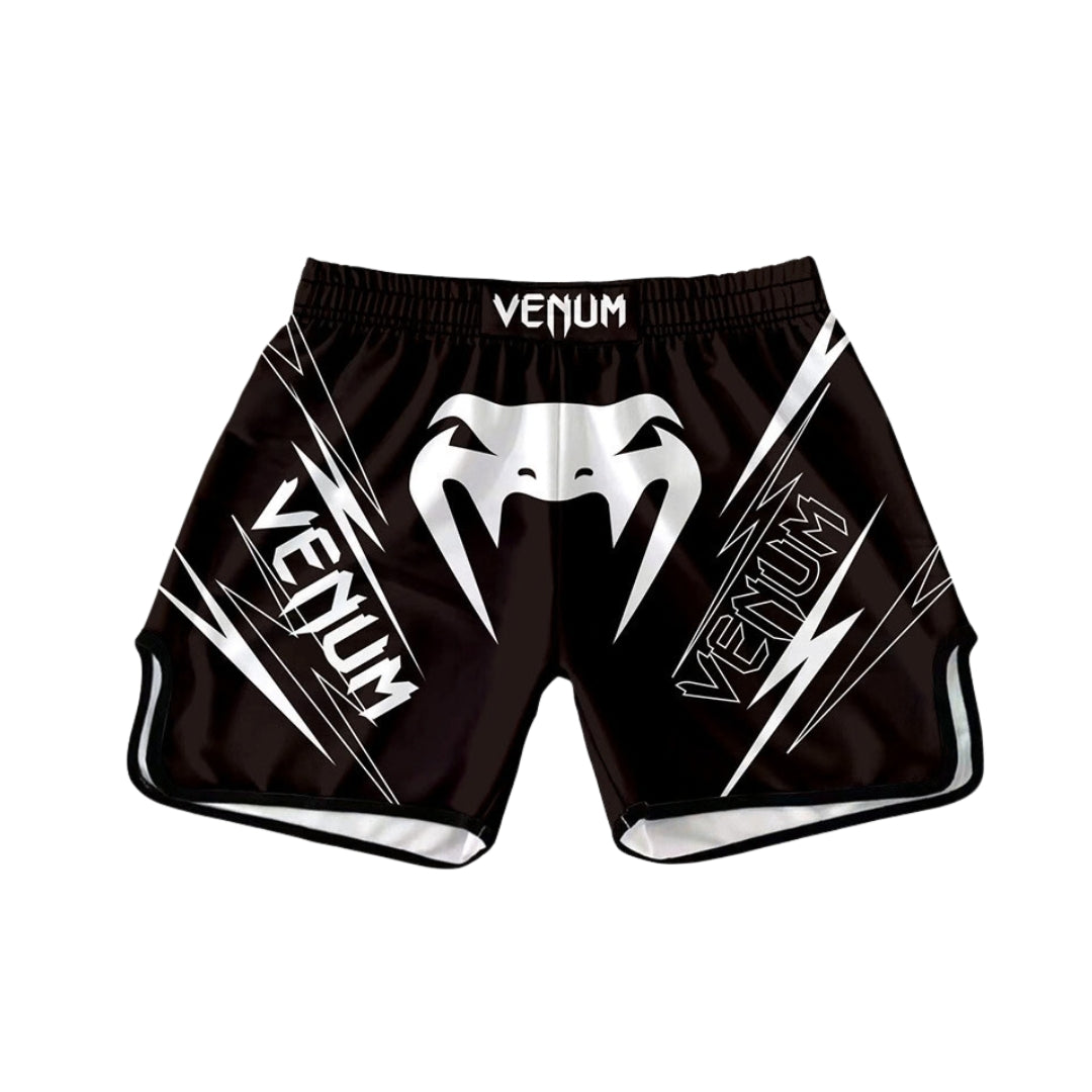 MuayThai Venum Short Black Pointed