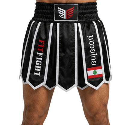 FITFIGHT Professional Muay Thai Shorts – Lebanon Edition