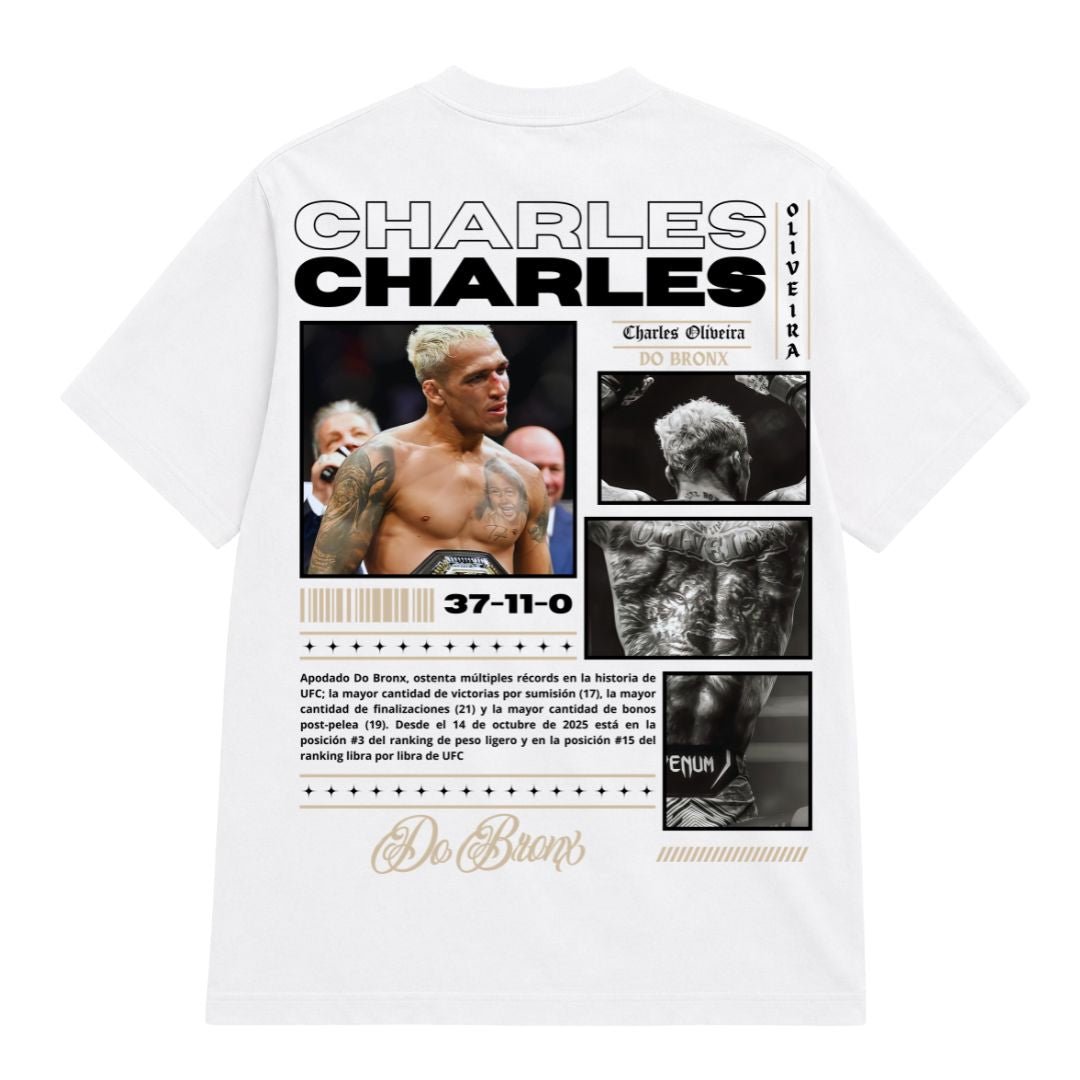Charles Oliveira Oversized Tribute T-Shirt – Black/White