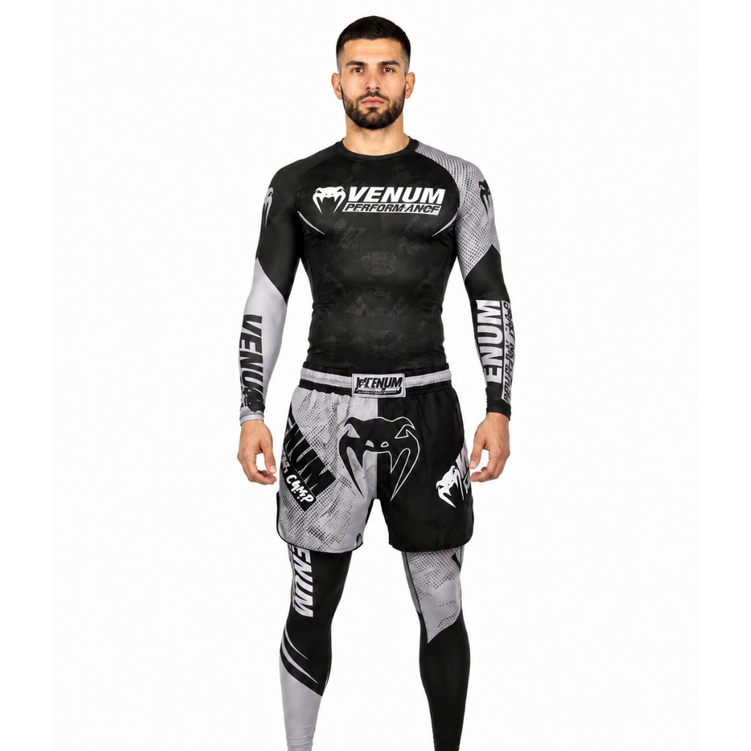 Rashguard T-shirt+Shorts 3pcs/set Muay Thai Suit Bjj Kickboxing Men Gym Competition Sport Training Combat Wear