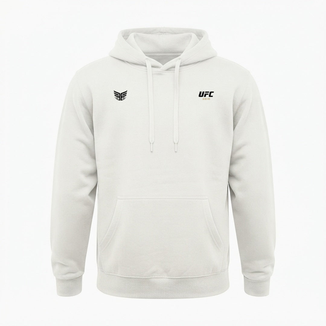 Charles Oliveira oversized tribute hoodie in white, front