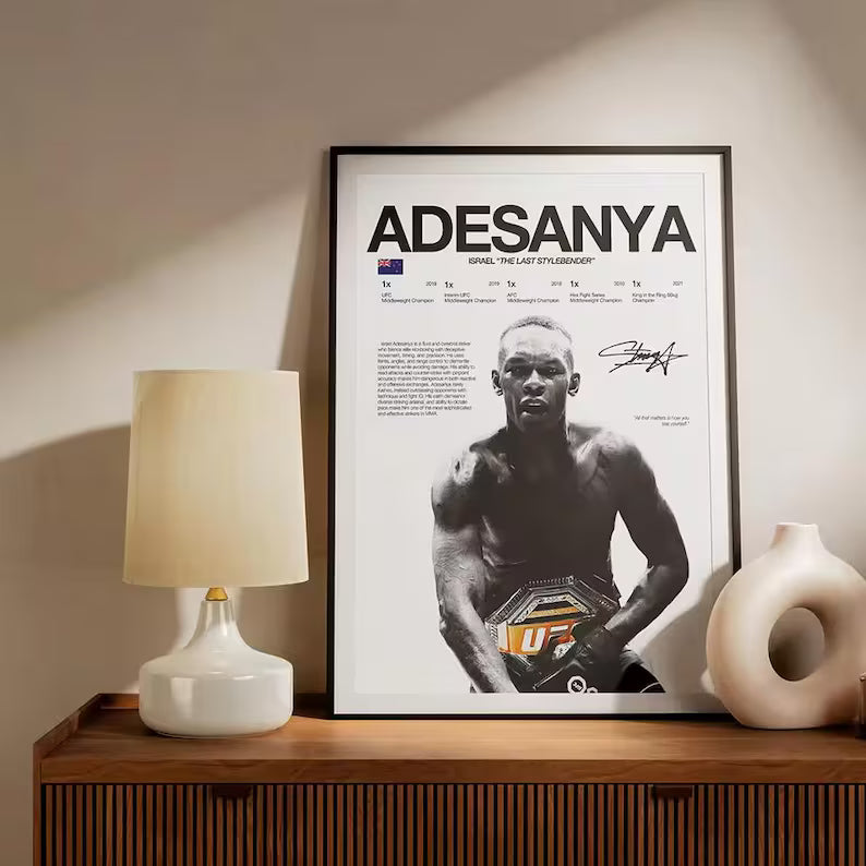 UFC Fighter Champion Poster MMA Lovers | ADESANYA