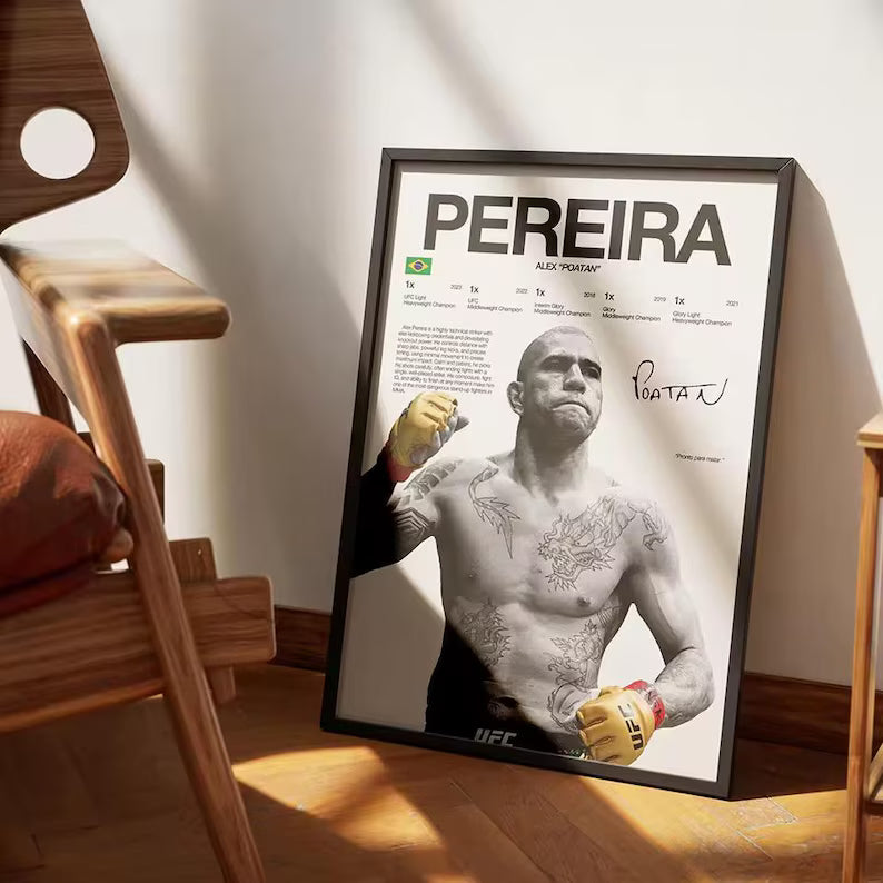 UFC Fighter Champion Poster MMA Lovers | PEREIRA