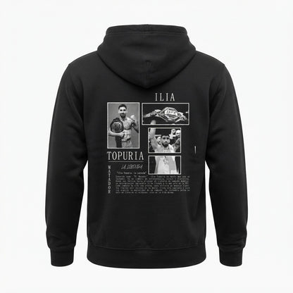 Ilia Topuria oversized tribute hoodie in black, back print