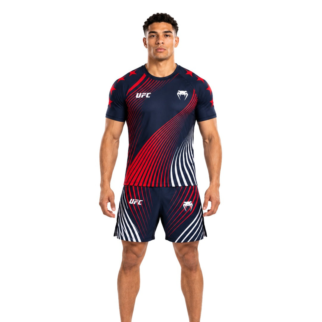 Venum UFC full set in navy and red, t-shirt and shorts