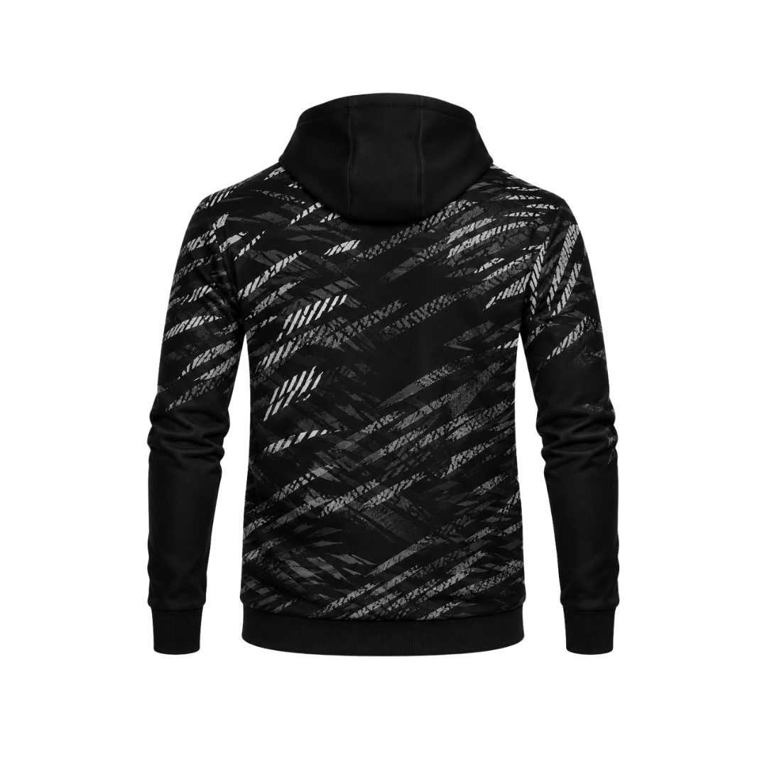 Venum UFC hooded jacket in black camo, back view